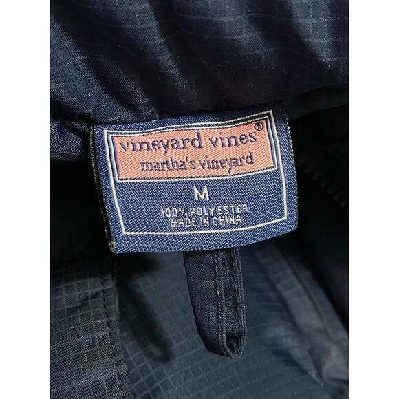 Vineyard Vines Navy Blue 80/20 Goose Down Zip 3 Pocket Puffer Vest Men’s Medium - Picture 9 of 11